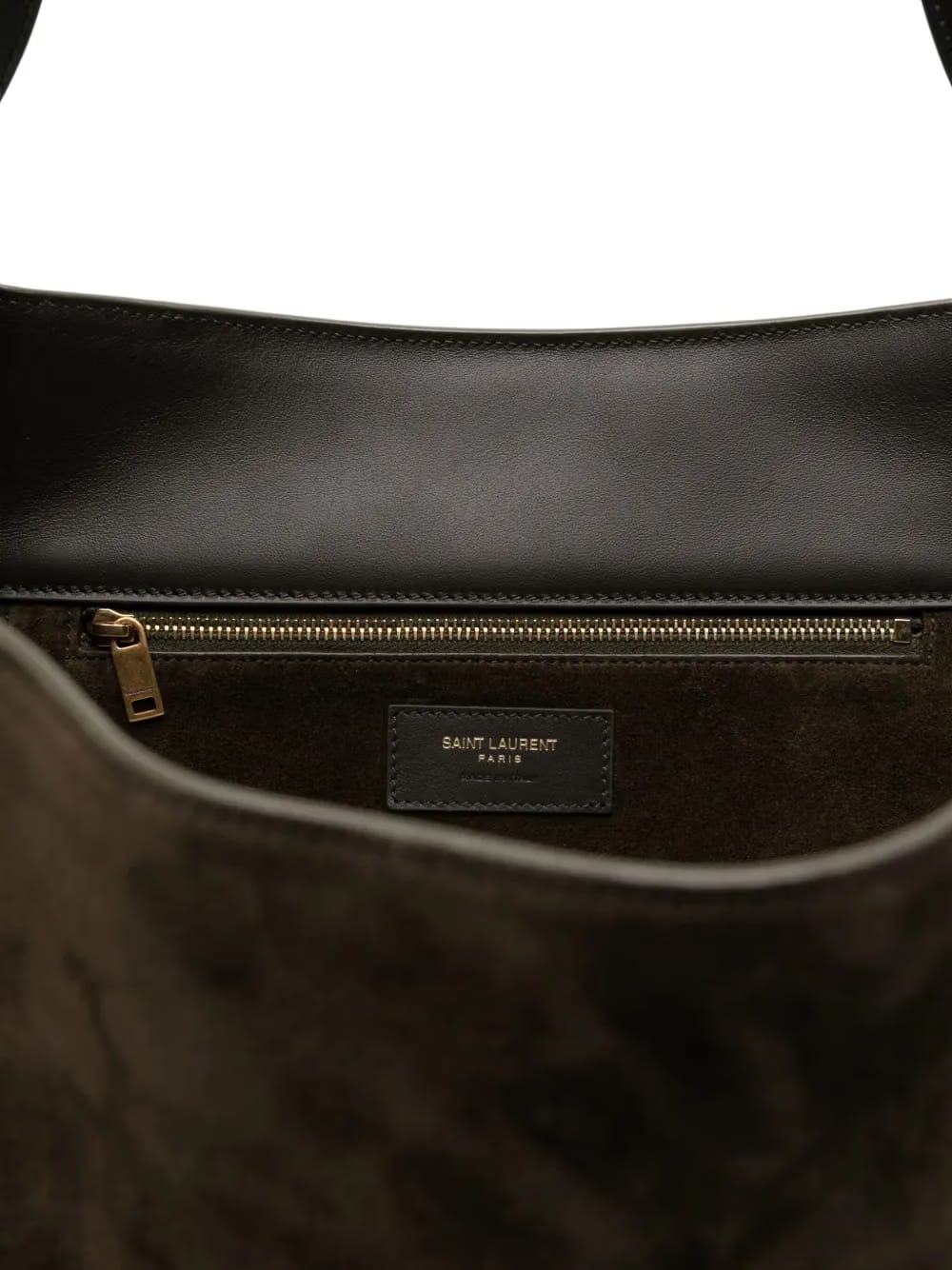 Le 5 à 7 Bea suede logo-plaque tote bag