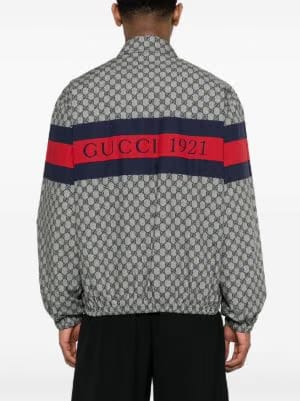GG-print cotton bomber jacket