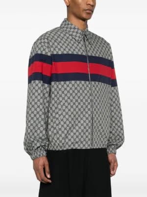 GG-print cotton bomber jacket