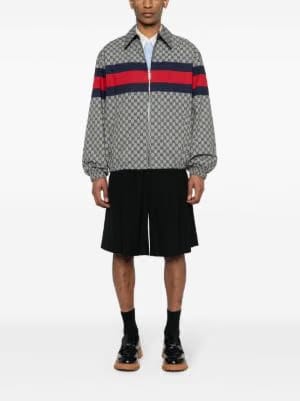 GG-print cotton bomber jacket