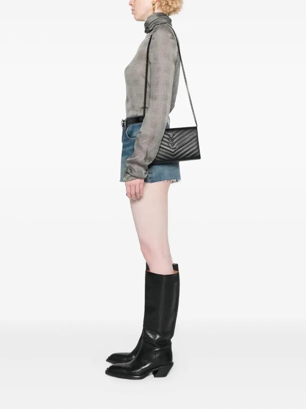 Classic Cassandre chain quilted-leather clutch