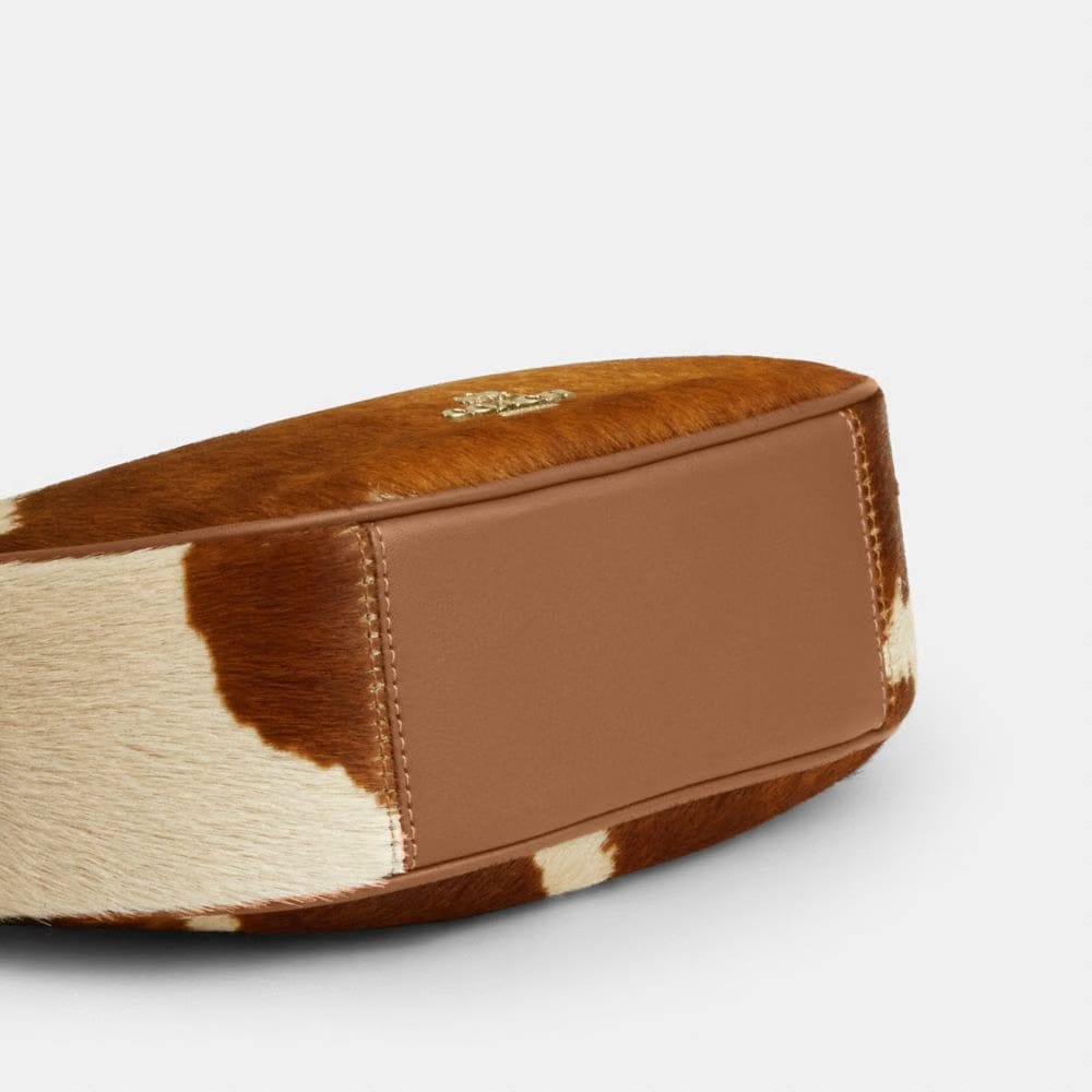 Emily Shoulder Bag In Haircalf With Cow Print