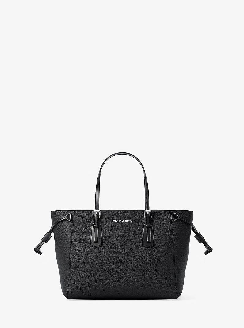 Michael Kors Voyager Extra-Small Pebbled Leather Convertible Crossbody Bag Black