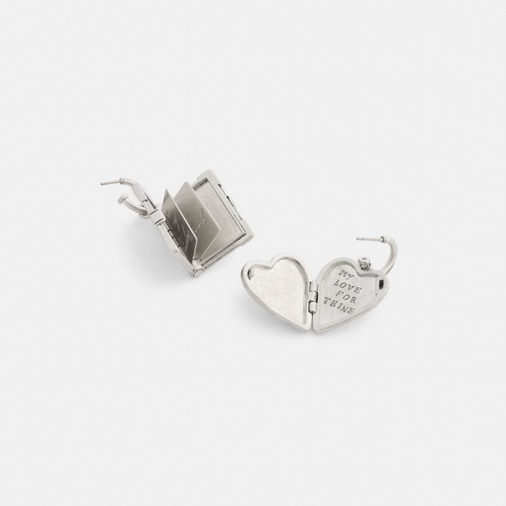 Heart Locket And Book Mismatch Earrings