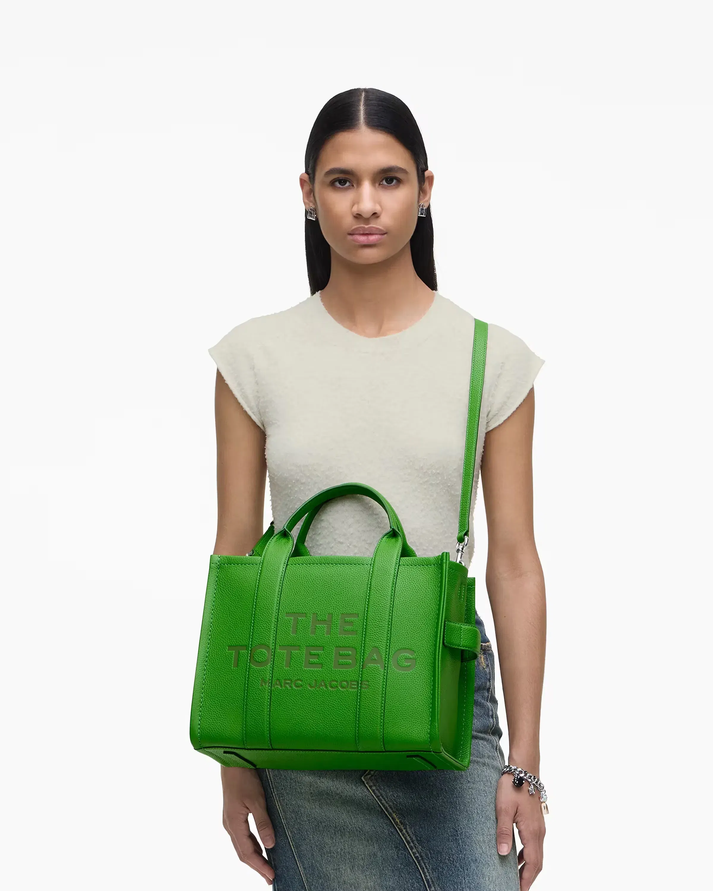Marc Jacobs The Leather Medium Tote Bag Kiwi