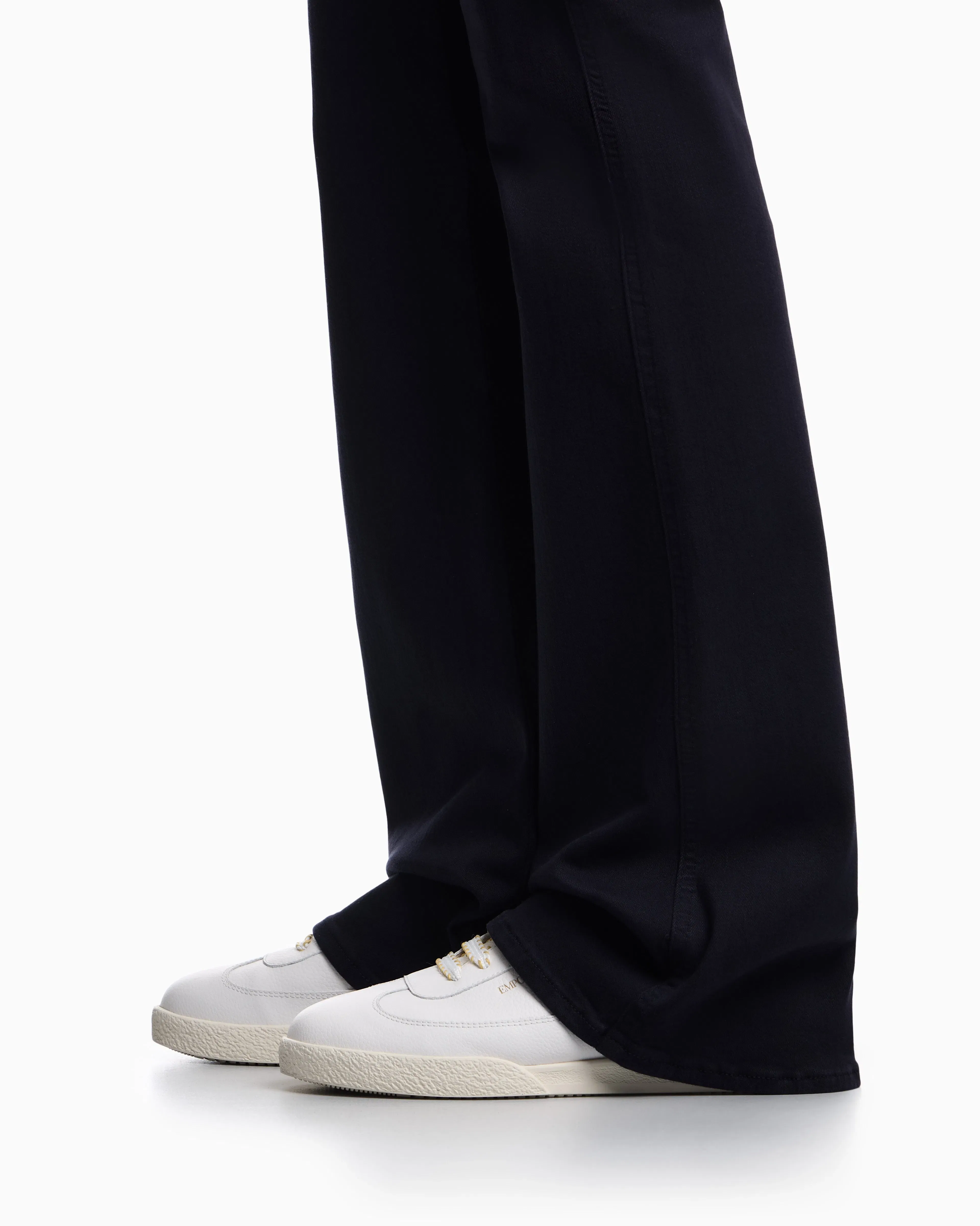 Emporio Armani J9D mid-rise jeans with a flared hem in a garment-dyed viscose blend