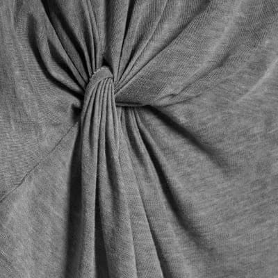 Grey Short Sleeve Burnout Twist Front T-shirt