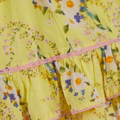 Petite Yellow Daisy Print Mini Dress