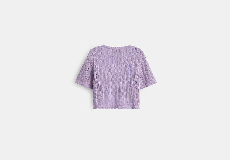 Restored Cropped Knit Button Up Top