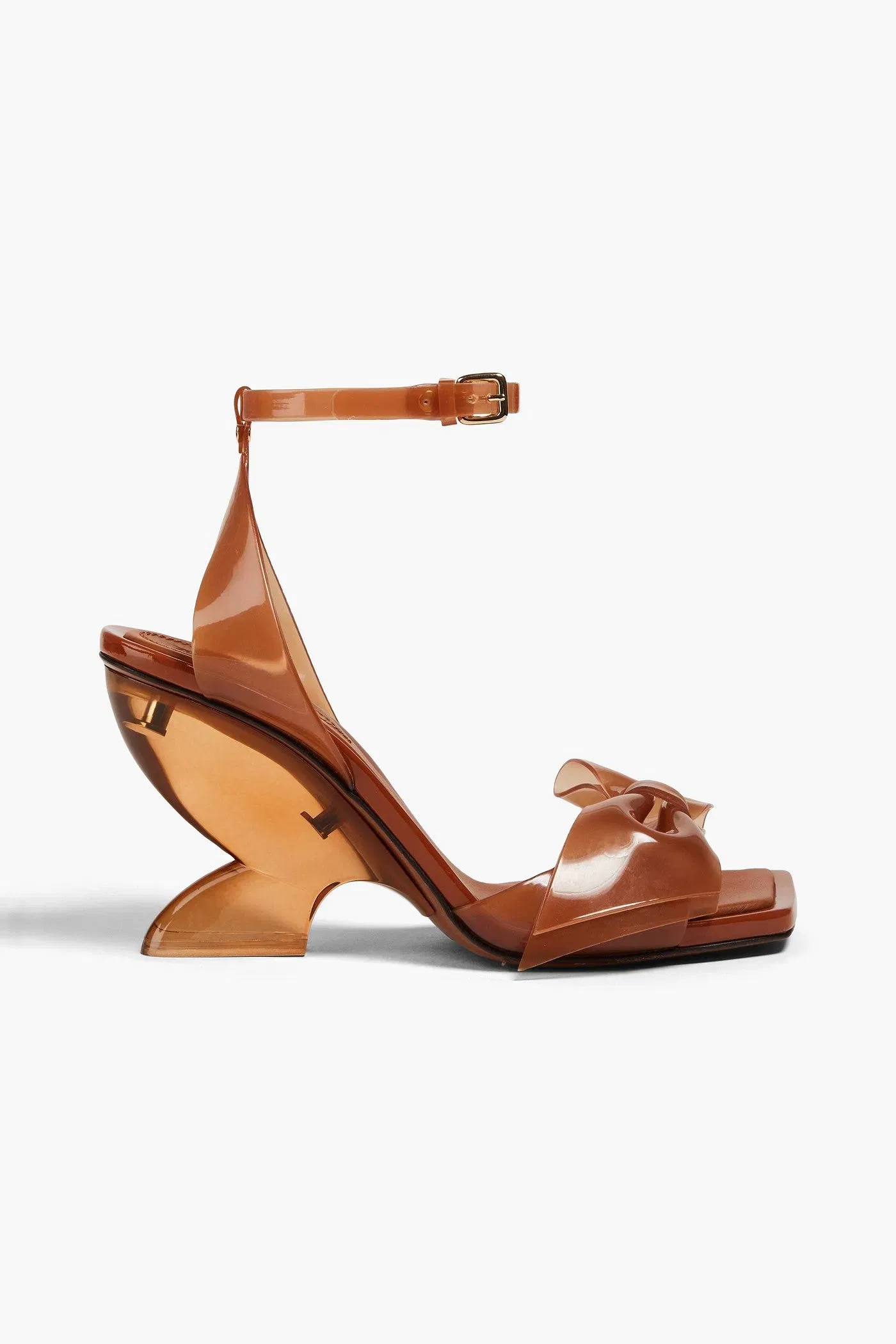 Zimmermann Bow-Detailed Pvc Sandals Brown Women's