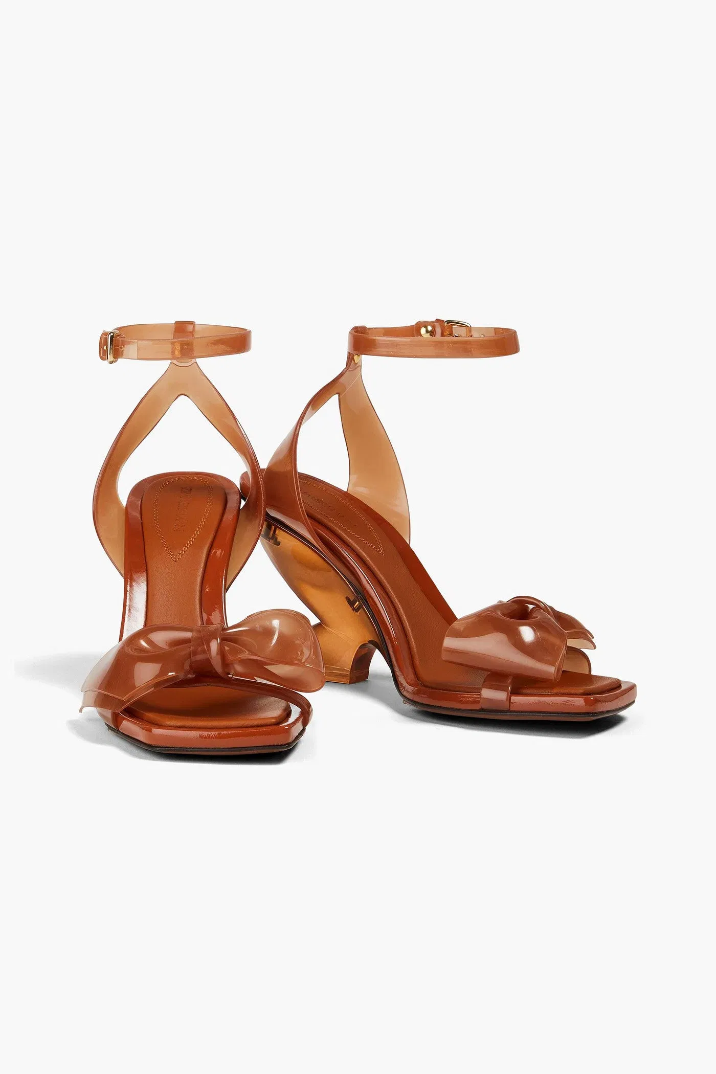 Zimmermann Bow-Detailed Pvc Sandals Brown Women's