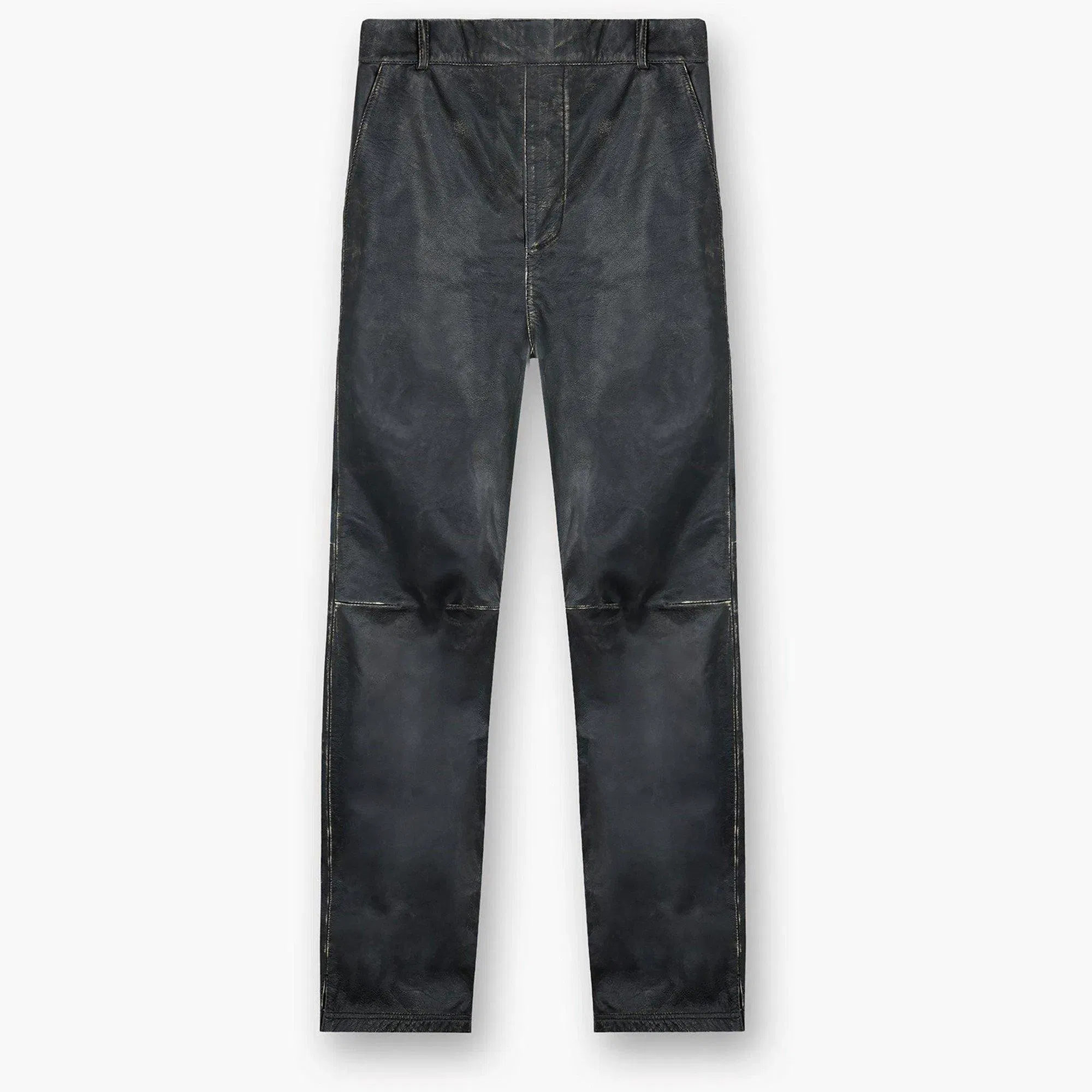 Distressed Leather Trousers