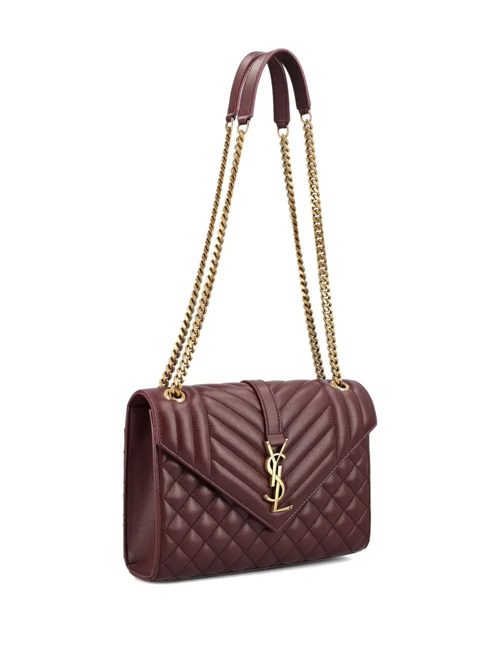 matelassé logo envelope shoulder bag