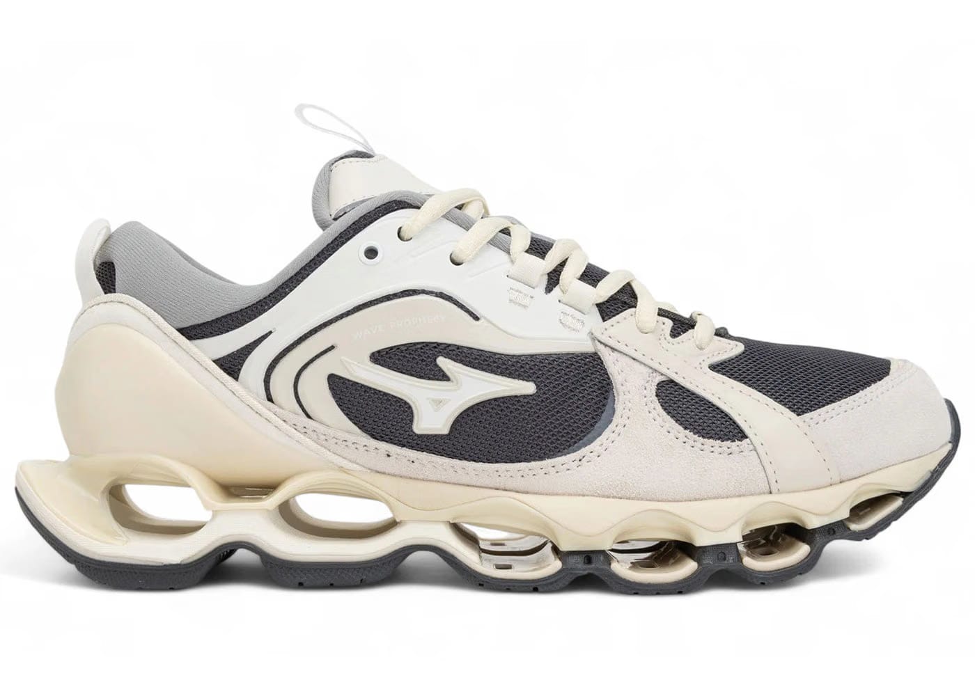 Mizuno Wave Prophecy Beta 2 Dark Shadow White Snow White