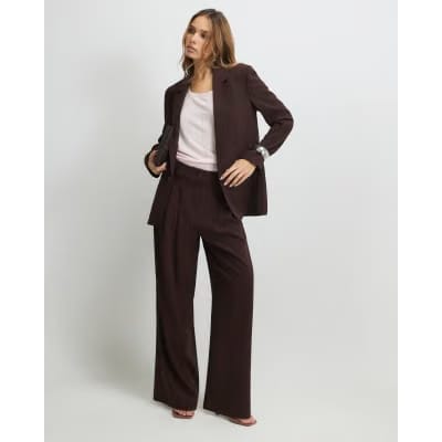 Brown Wide Leg Trousers