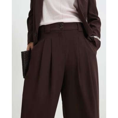 Brown Wide Leg Trousers