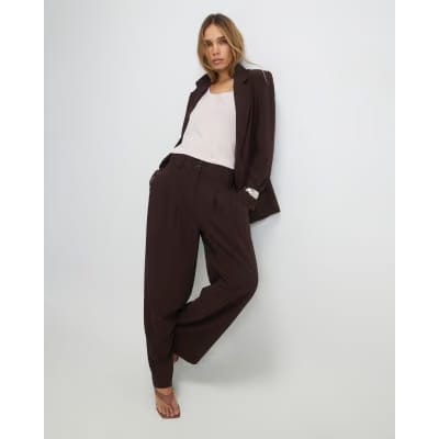 Brown Wide Leg Trousers