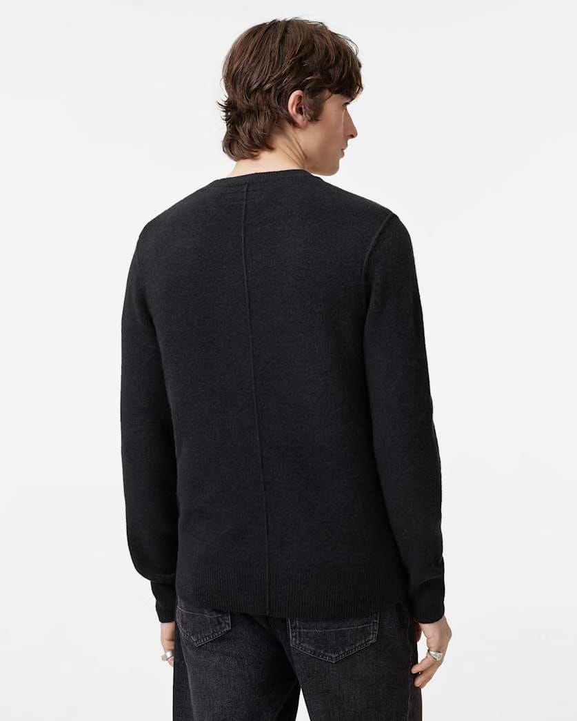 AllSaints Statten Ramskull Crew Neck Sweater Black