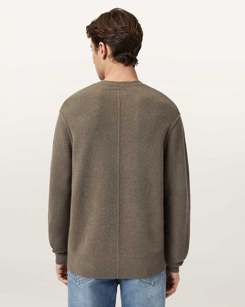 AllSaints Statten Ramskull Crew Neck Sweater Black