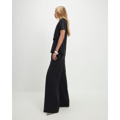 Black Straight Leg Trousers