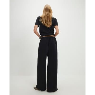 Black Straight Leg Trousers