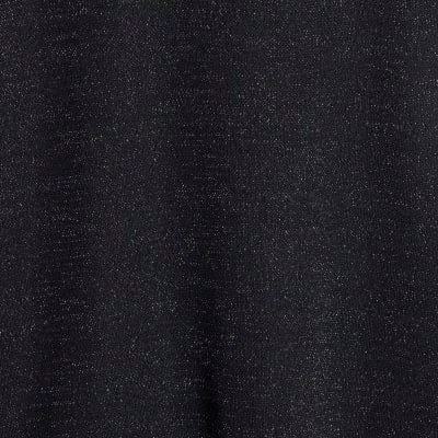Navy High Neck Glitter Top