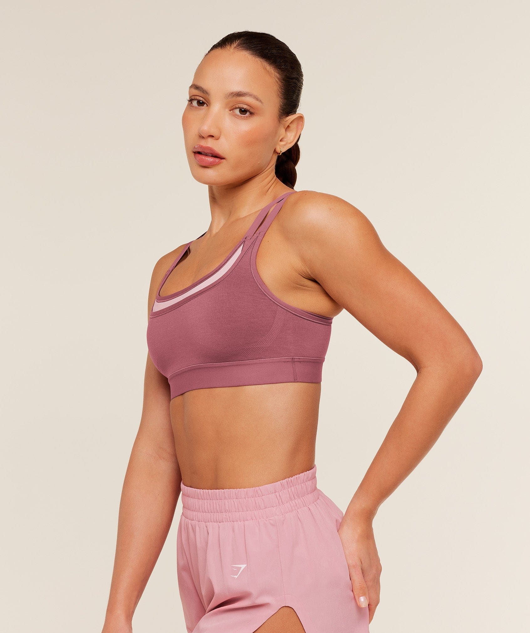Women's Gymshark Interval Seamless Medium Support Sports Bra Black