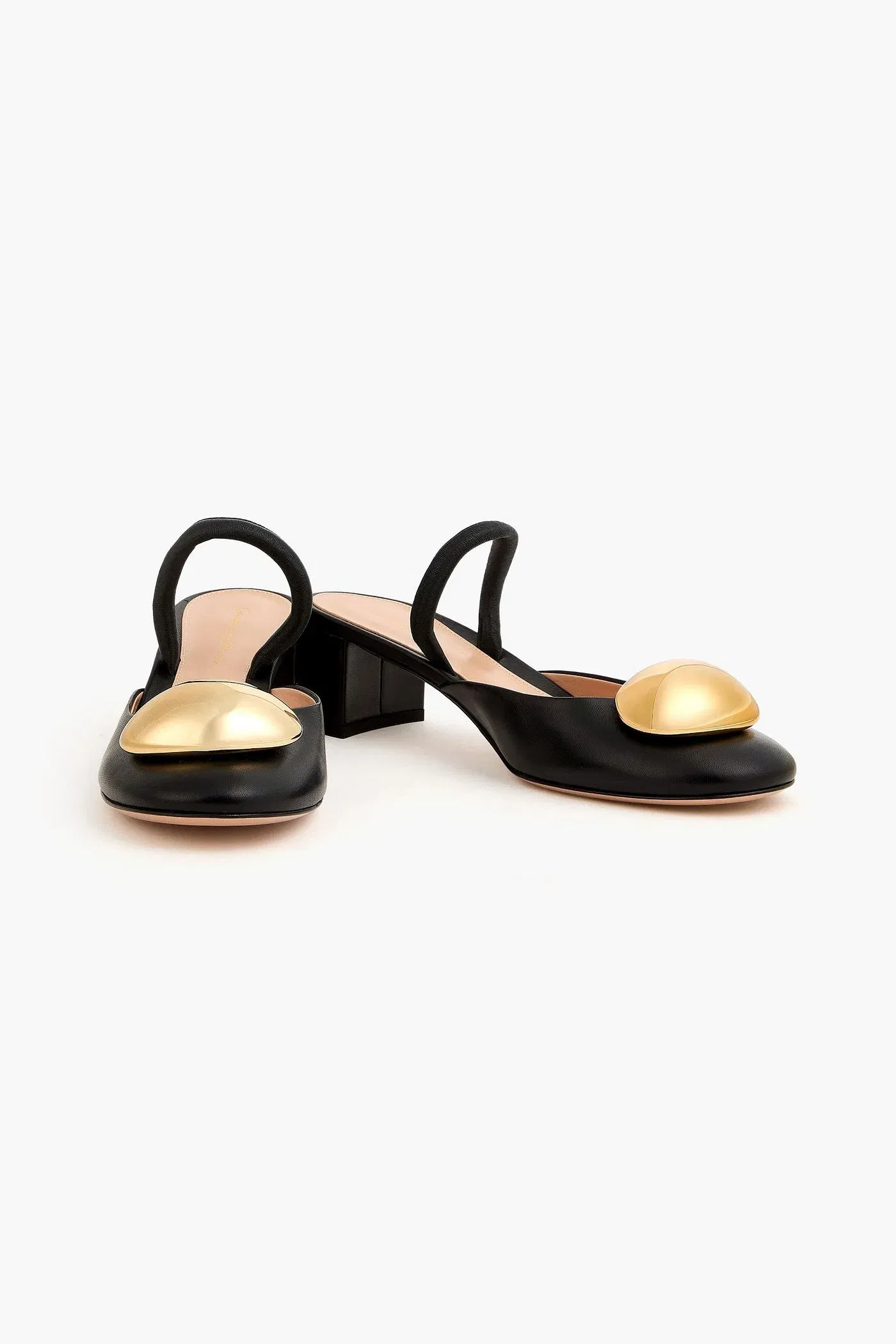 Gianvito Rossi Sphera 45 Embellished Leather Pumps Black Women's