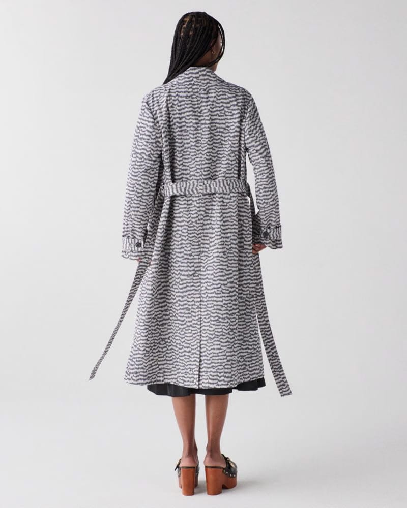 Modern Feathers Belted Trench Coat
