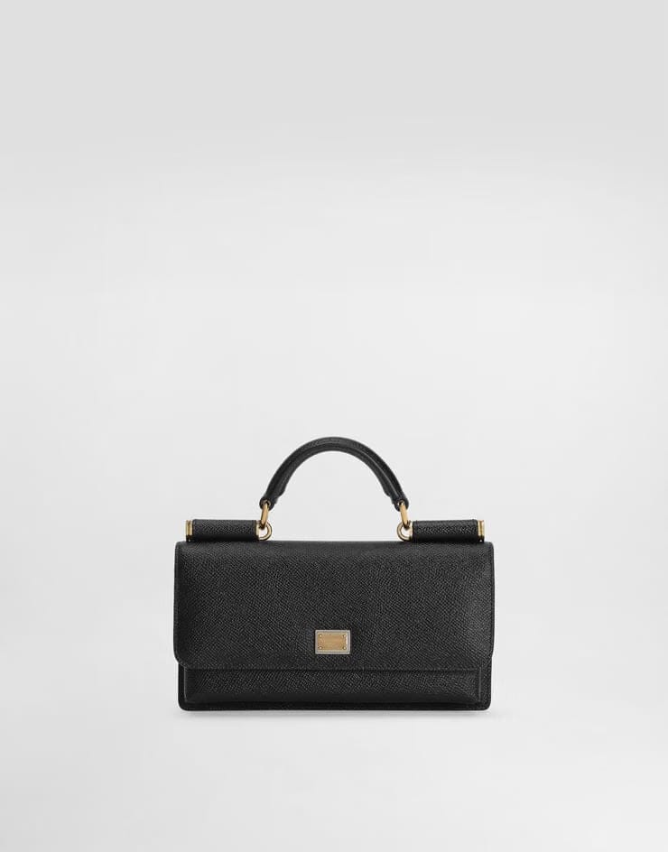 Dauphine-print calfskin mini bag
