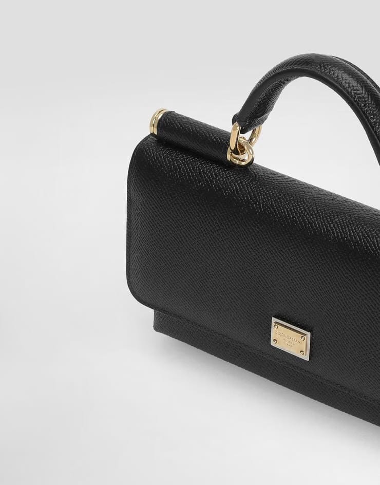 Dauphine-print calfskin mini bag