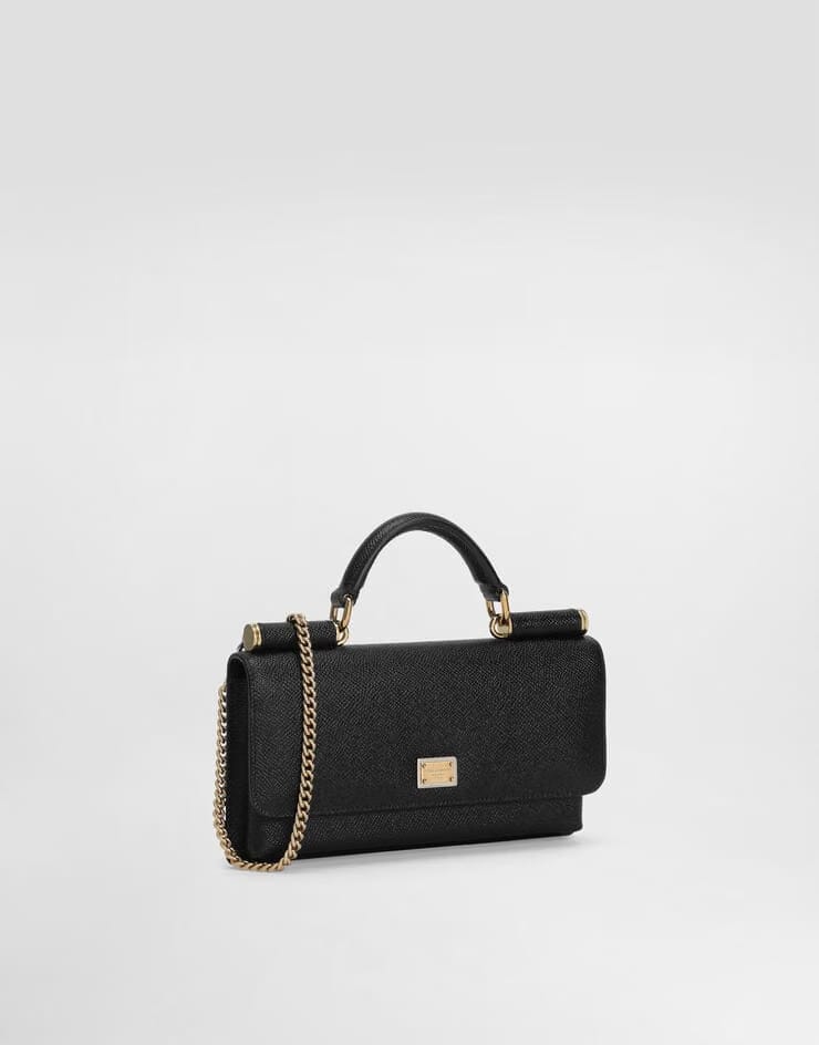 Dauphine-print calfskin mini bag