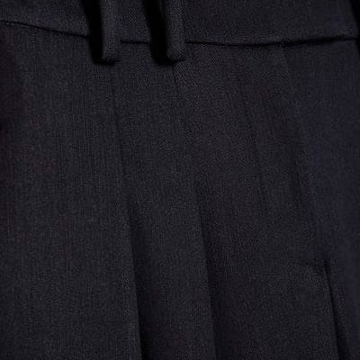 Navy Denim Look Wide Leg Trousers