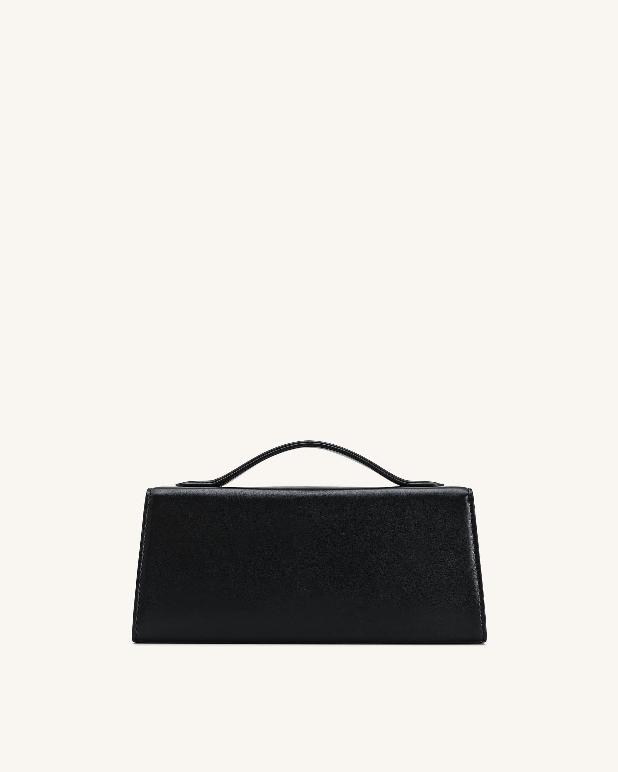Lena Metal Rope Knot Top Handle Bag - Black