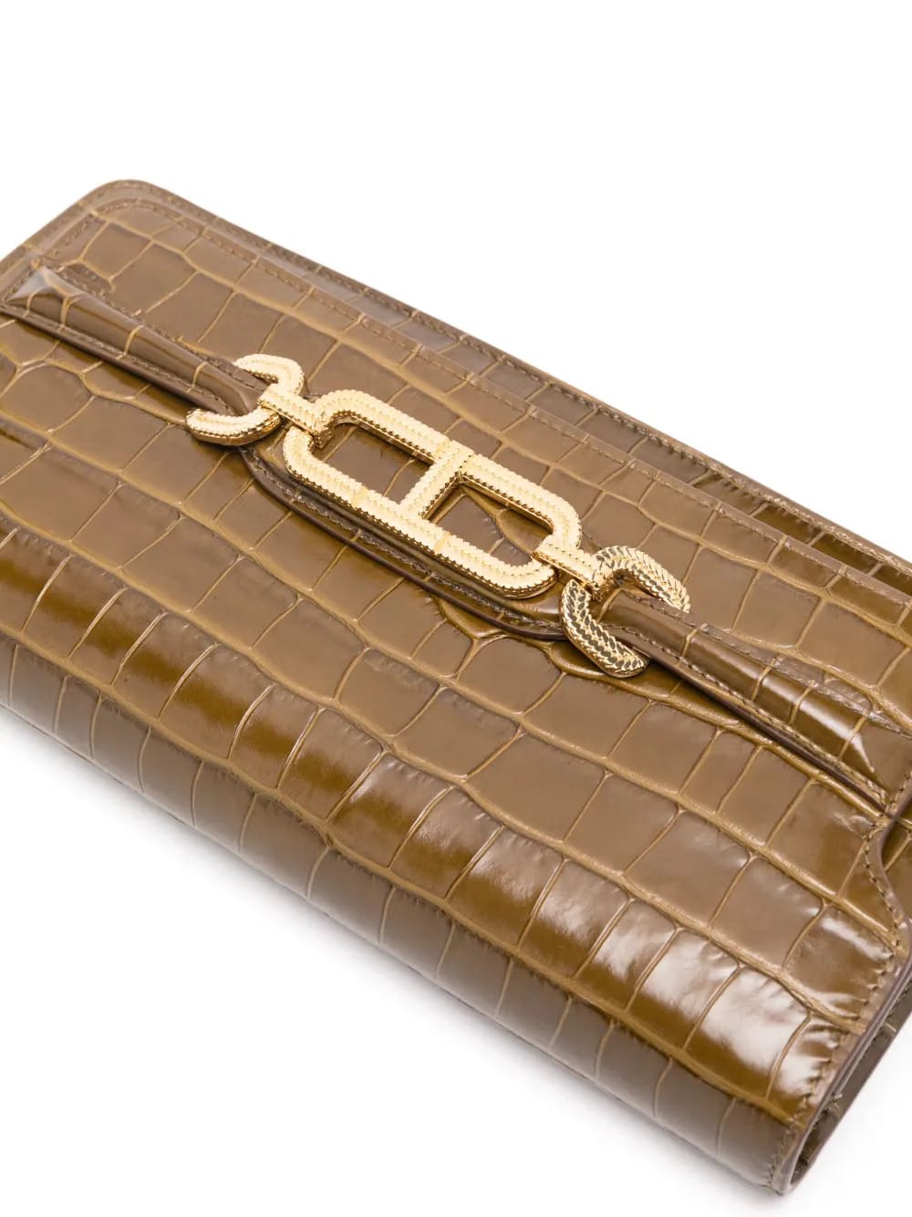 Whitney crocodile-embossed shoulder bag