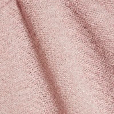 Petite Pink Metallic Wide Leg Trousers