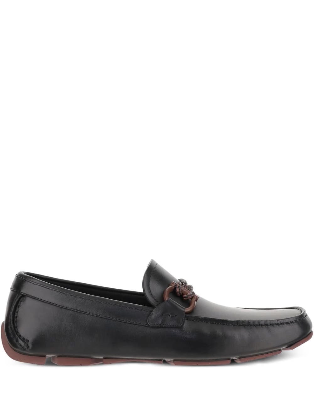 Ferragamo Gancini-detail leather loafers