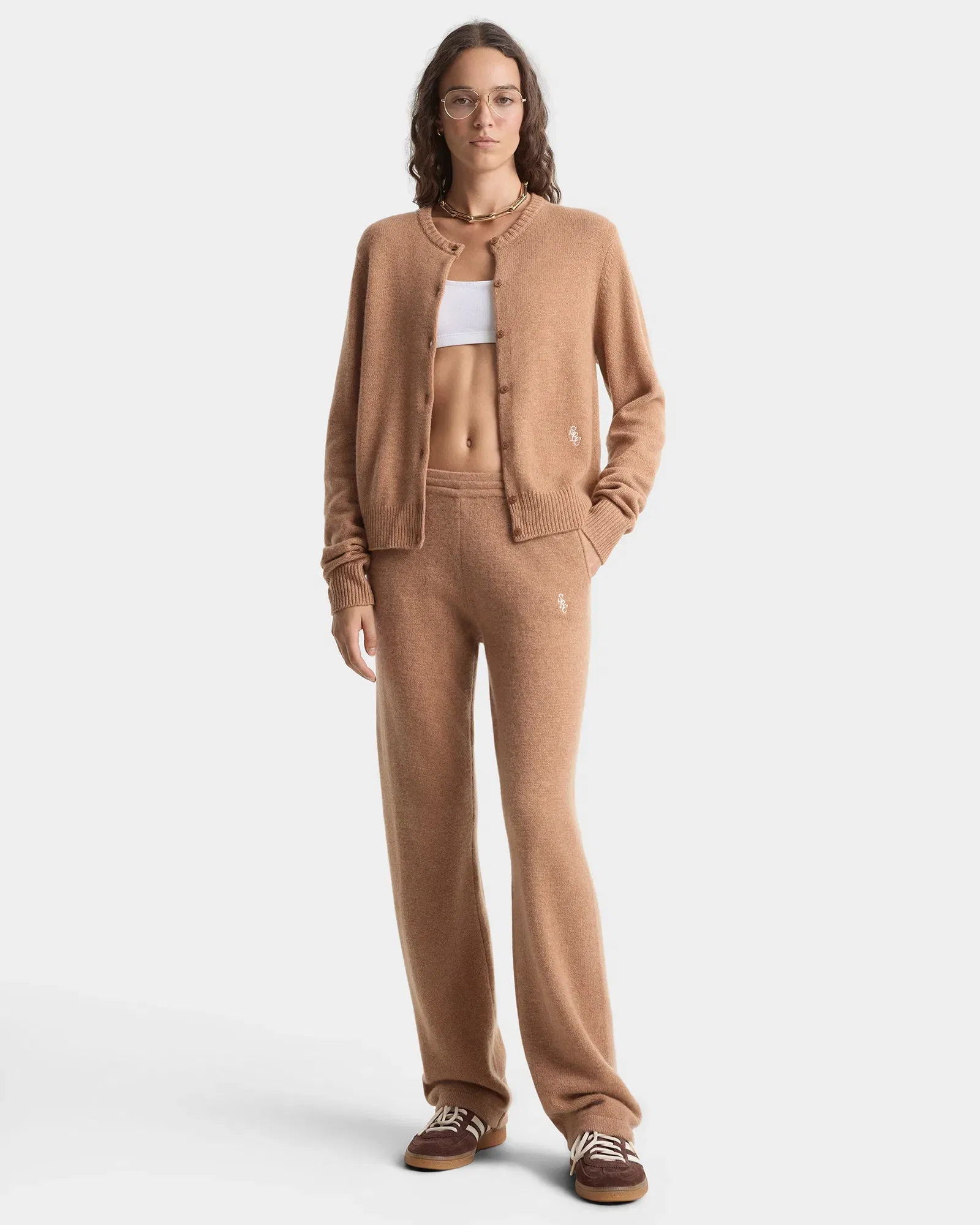 SRC Cashmere Trousers - Camel/White