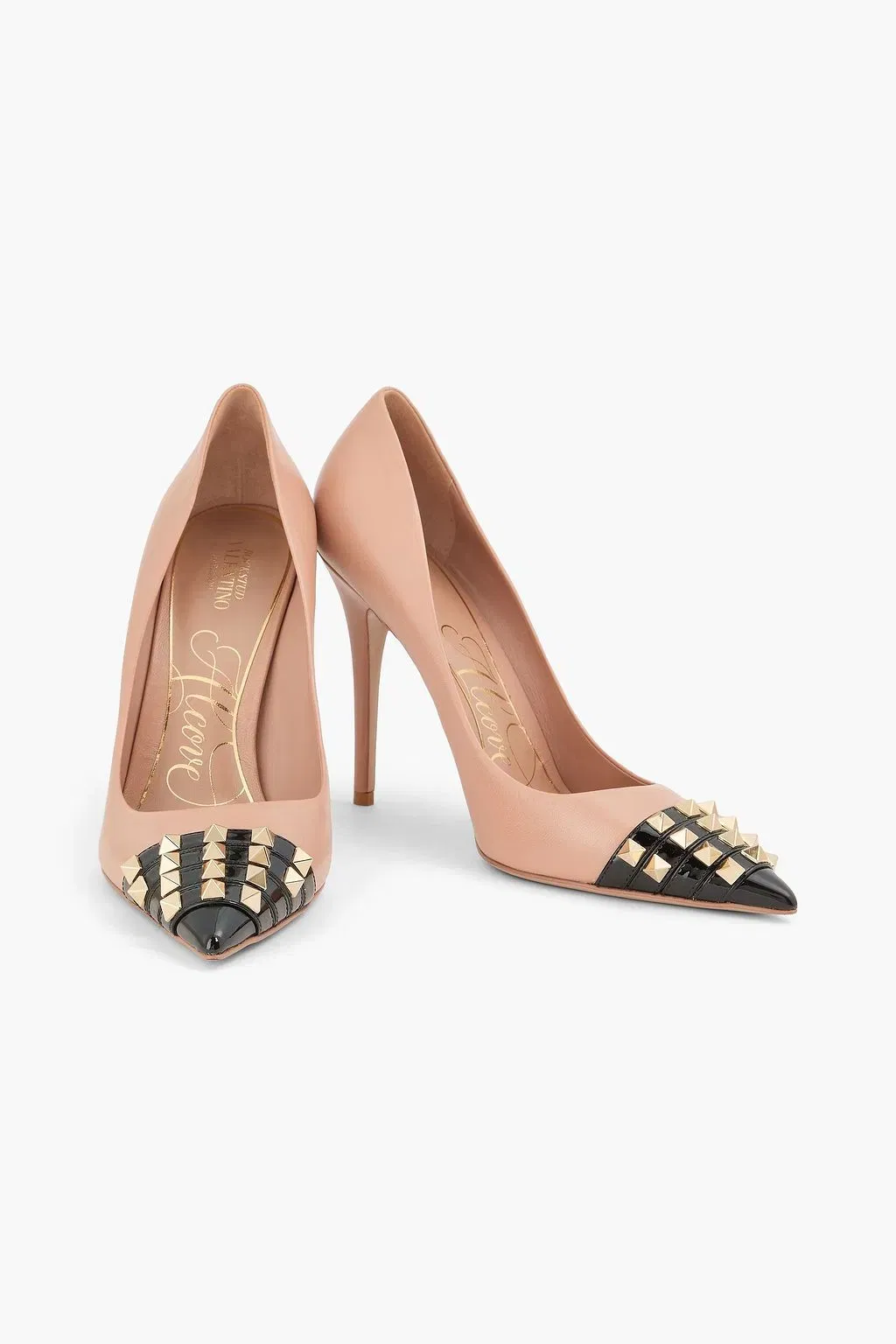 Rockstud Alcove two-tone leather pumps