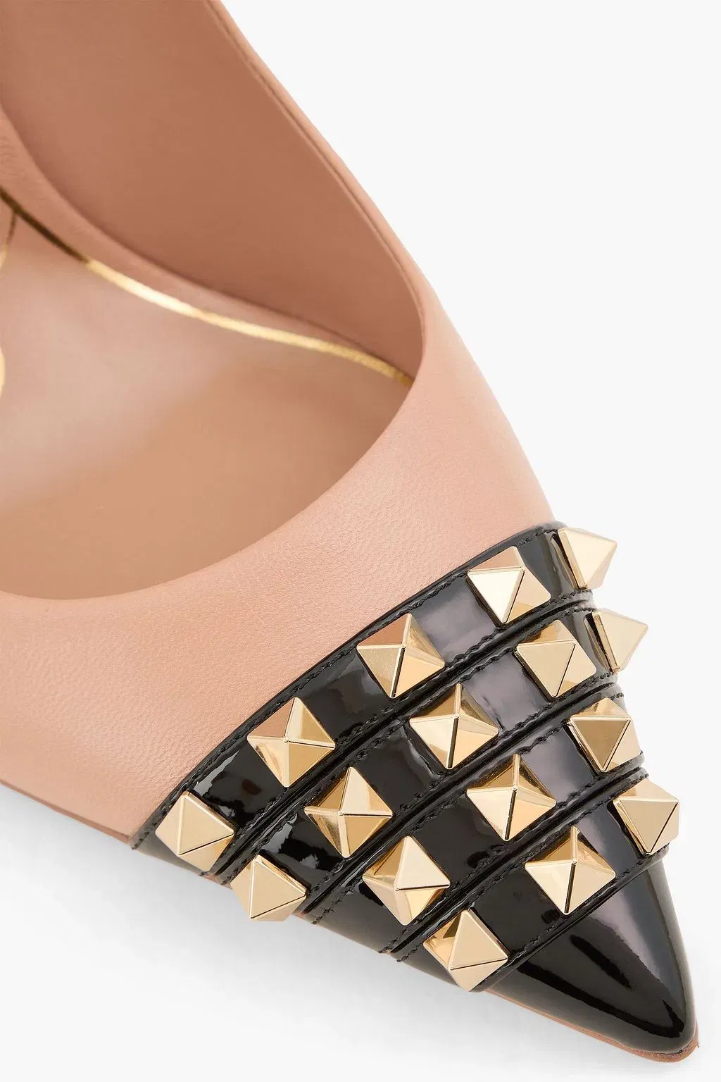 Rockstud Alcove two-tone leather pumps