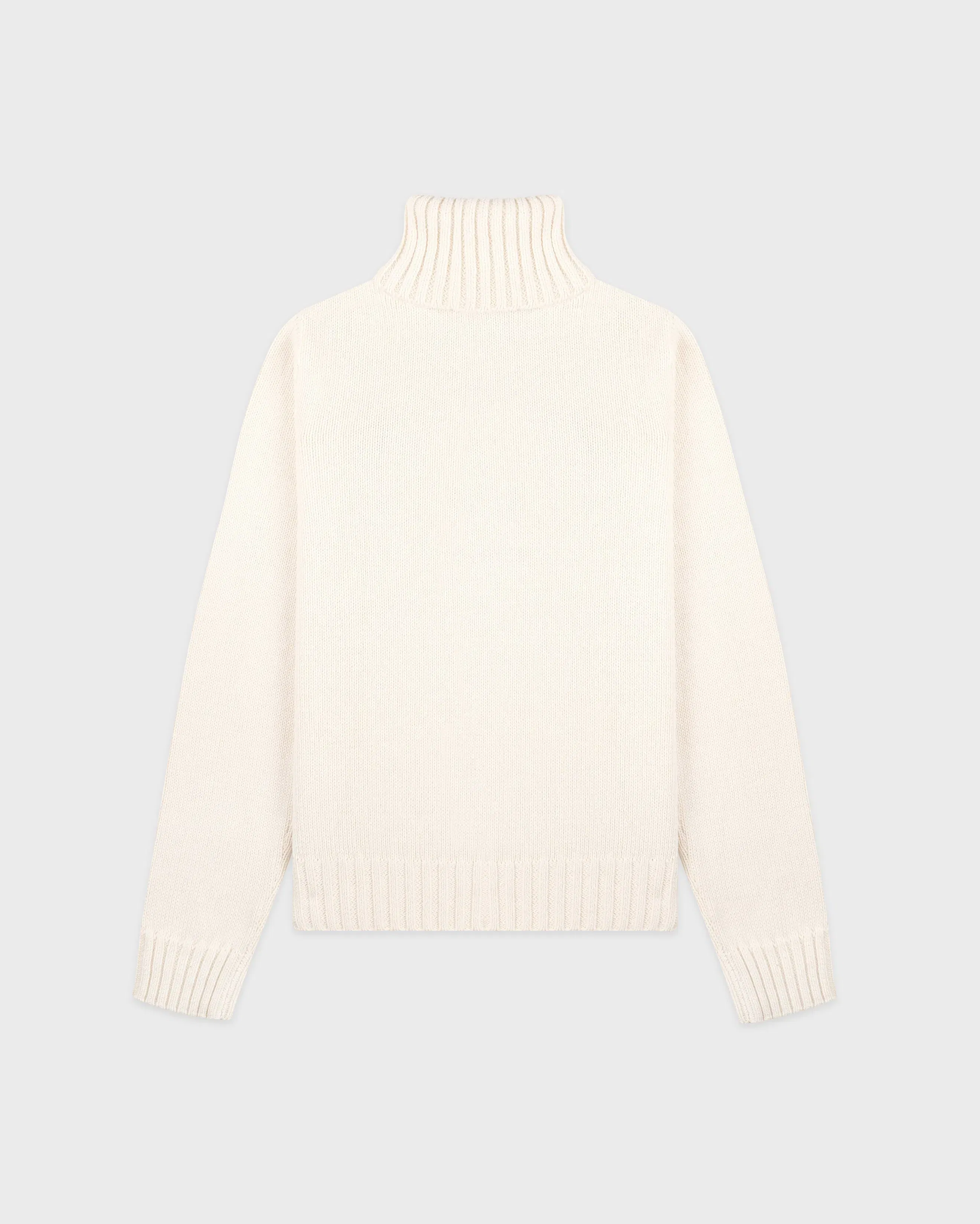 USA Knitted Turtleneck - Ecru/Navy