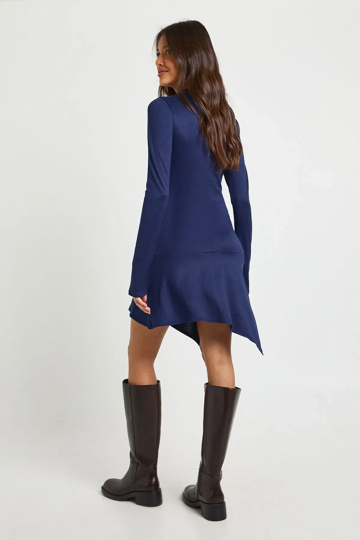 Super Soft Asymmetric Hem Mini Dress