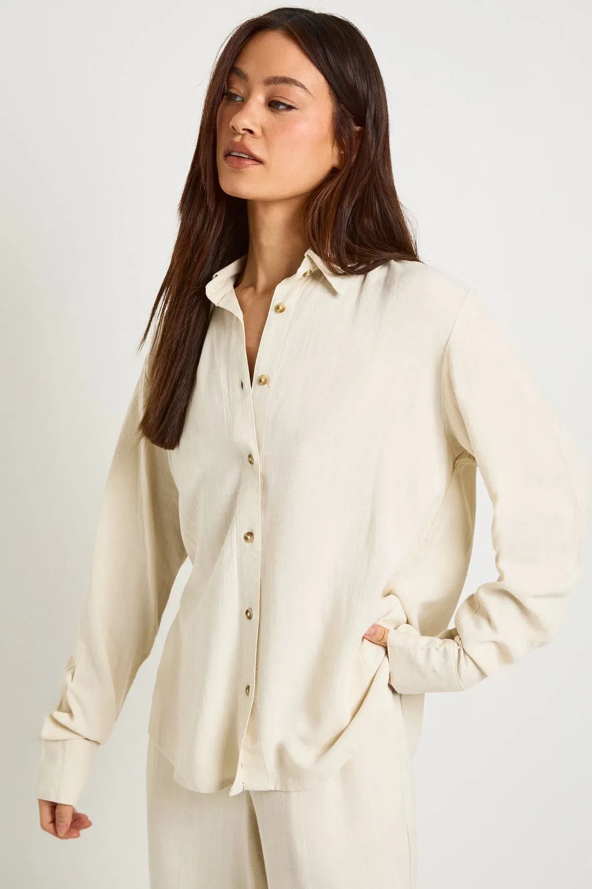 Tall Premium Linen Oversized Shirt
