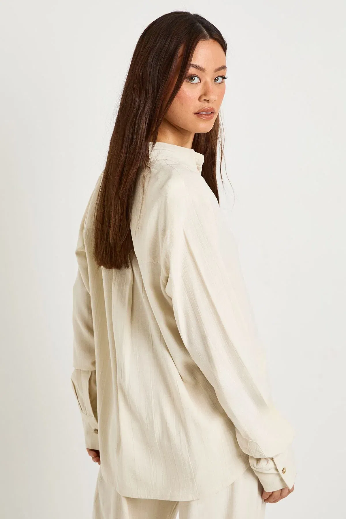 Tall Premium Linen Oversized Shirt