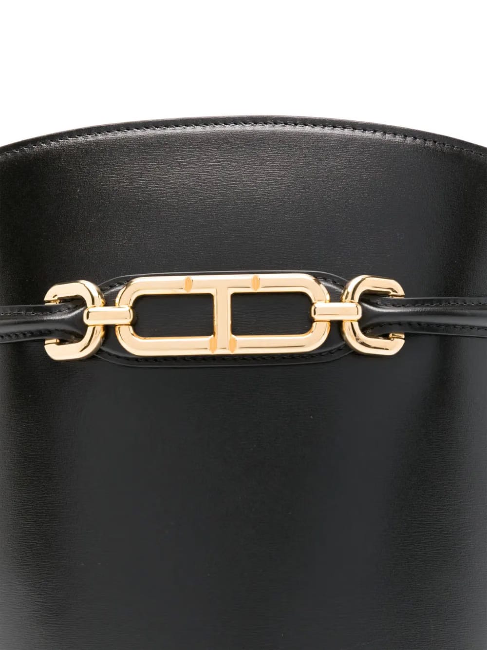 logo-plaque bucket bag