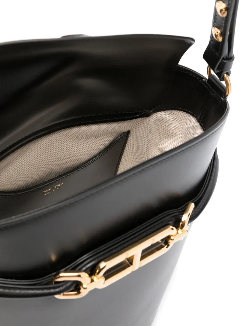 logo-plaque bucket bag