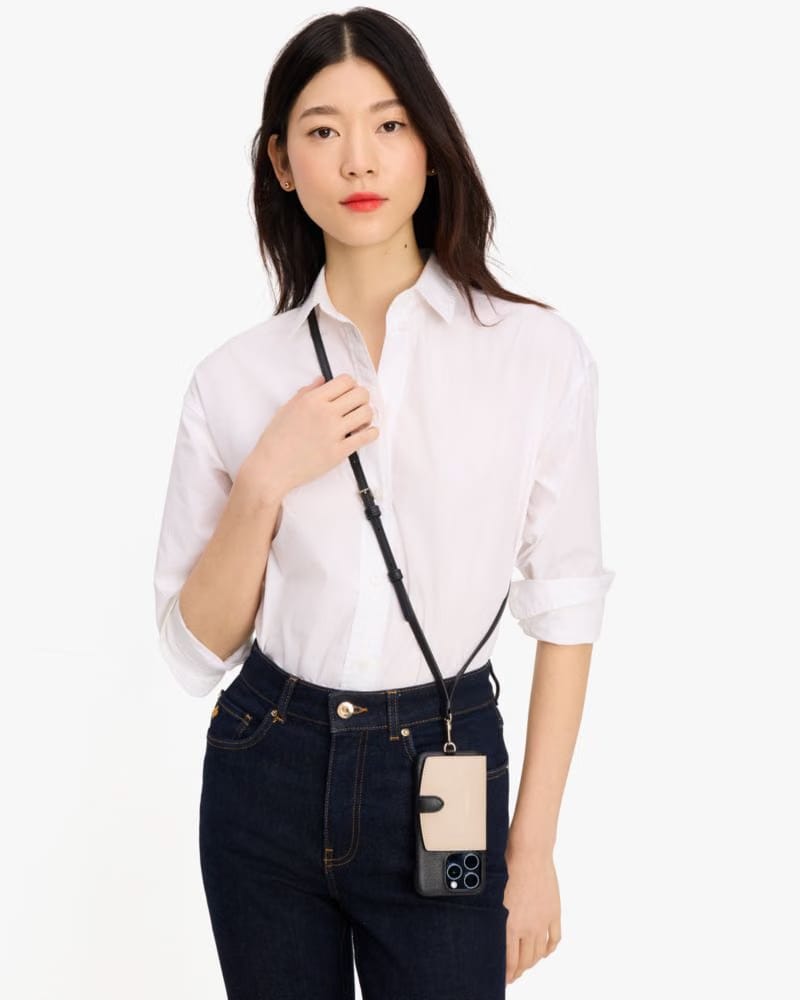 Morgan Colorblocked iPhone 15 Pro Cardholder Crossbody