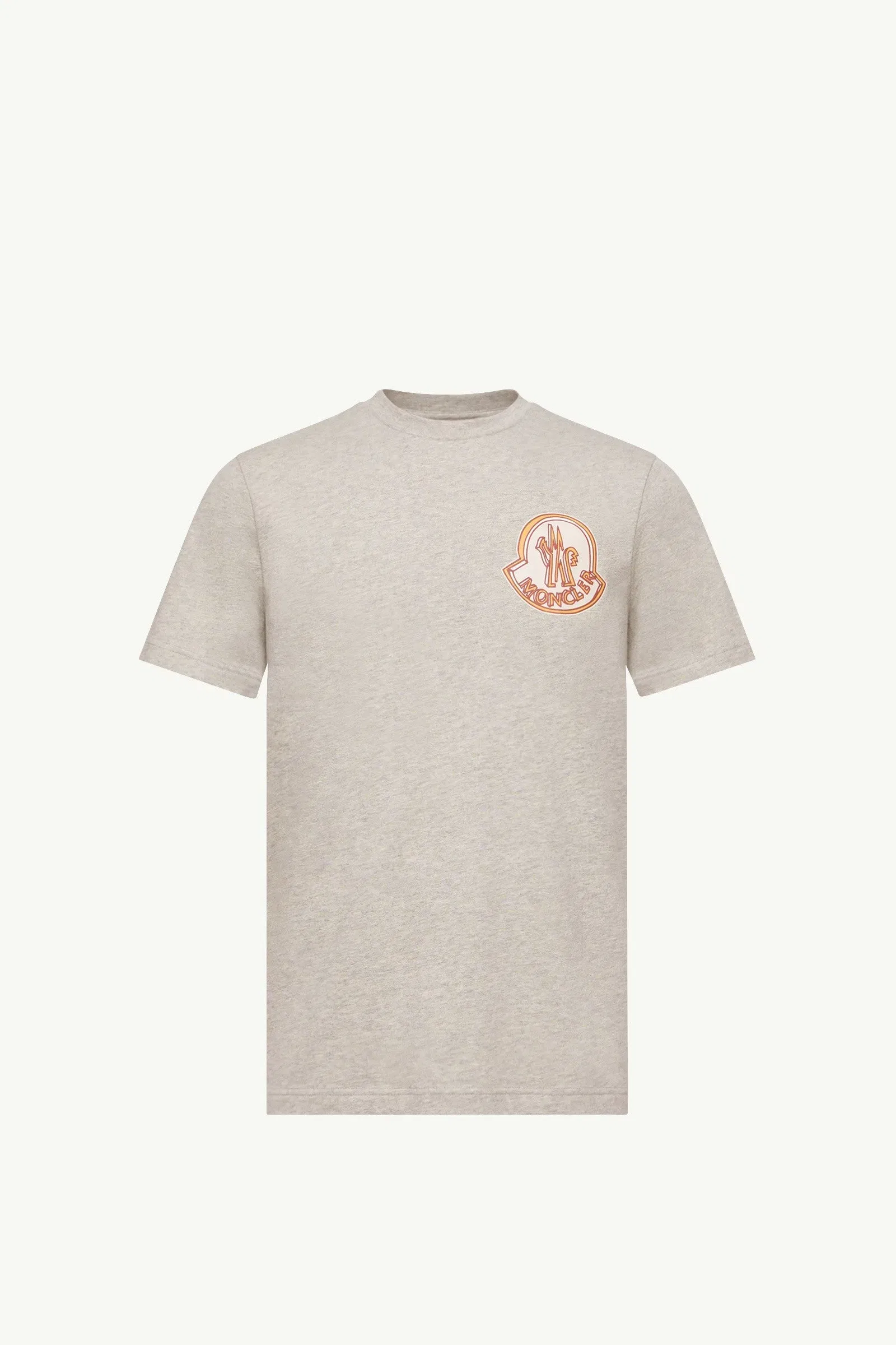 Moncler Logo Cotton T-Shirt Light Grey Light Grey