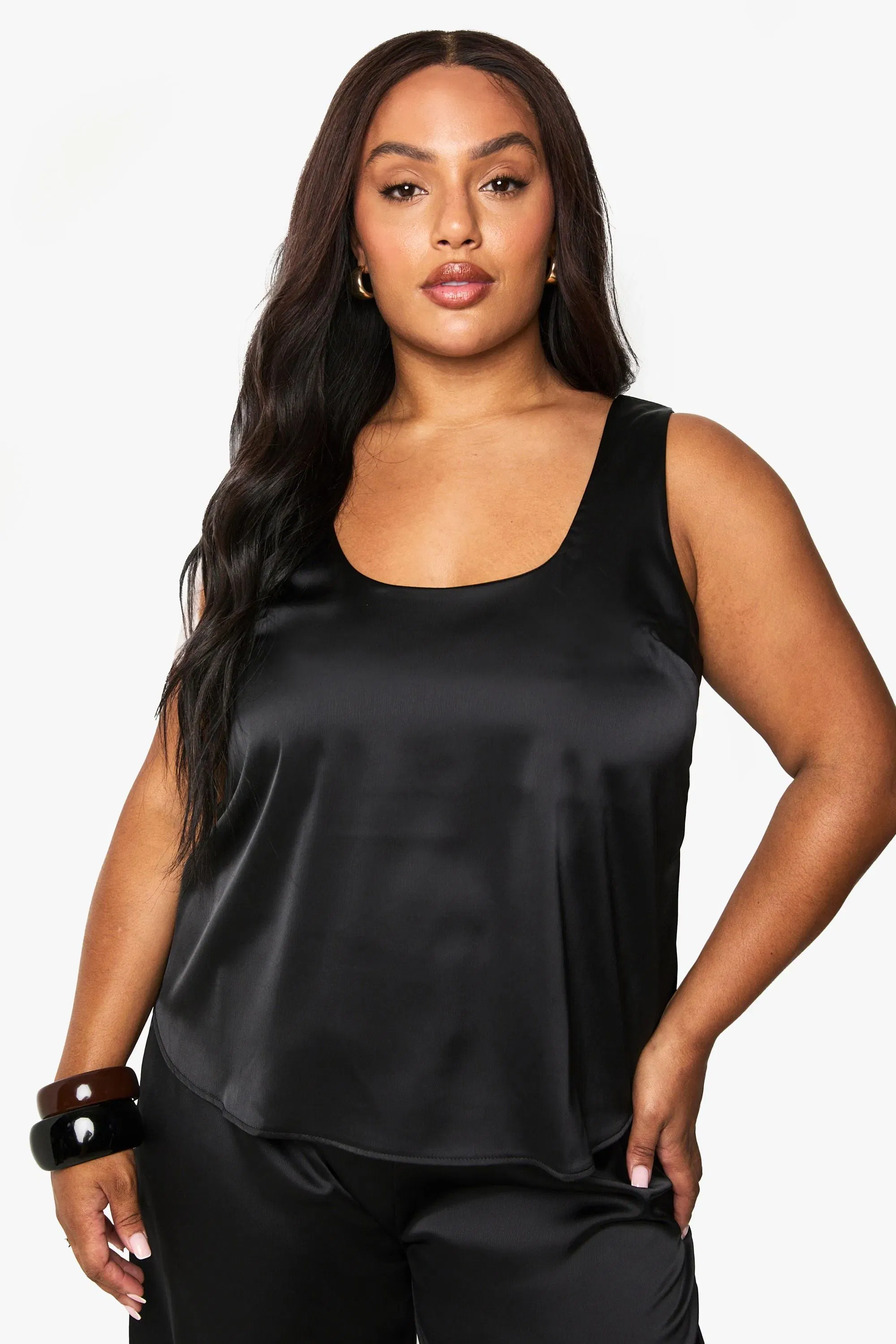 Plus Scoop Neck Top