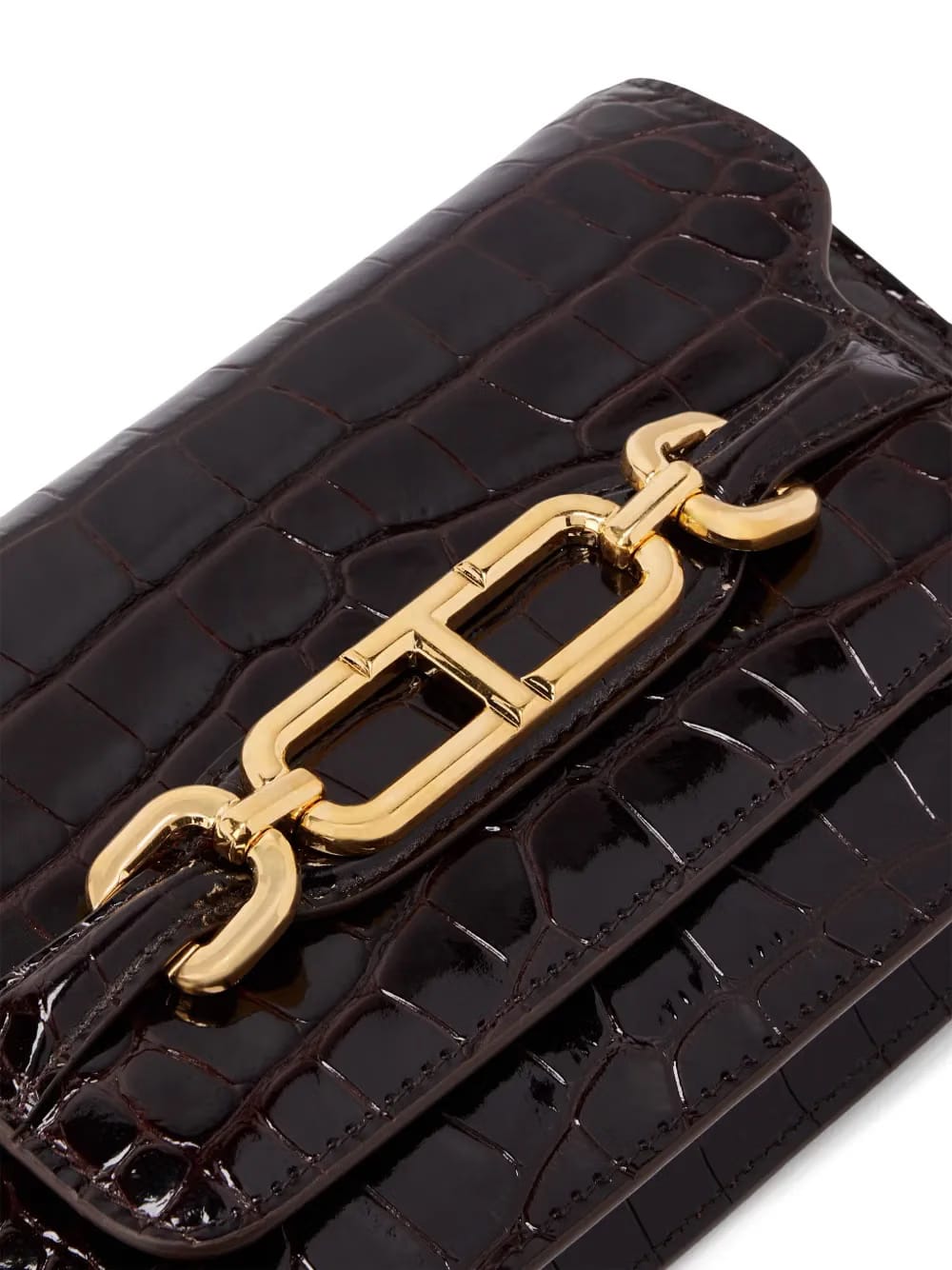 small Whitney crocodile-embossed shoulder bag